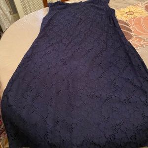Chaps Navy Blue Lace Dress